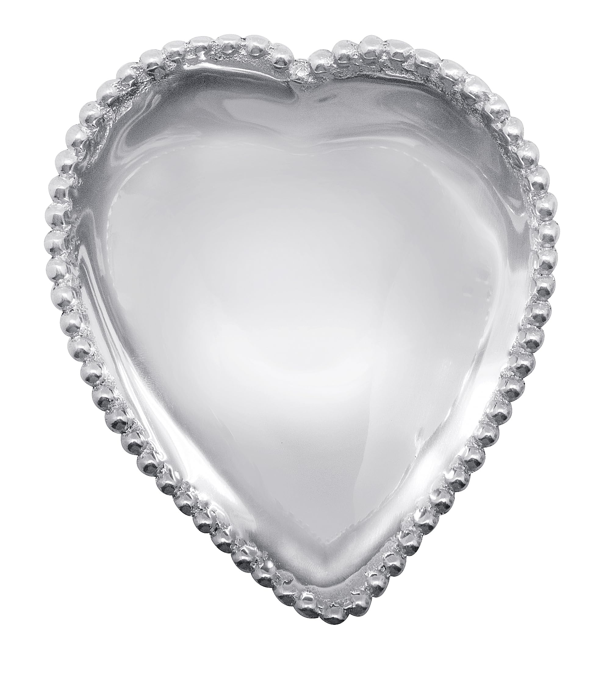 Mariposa Beaded Heart Bowl, Silver
