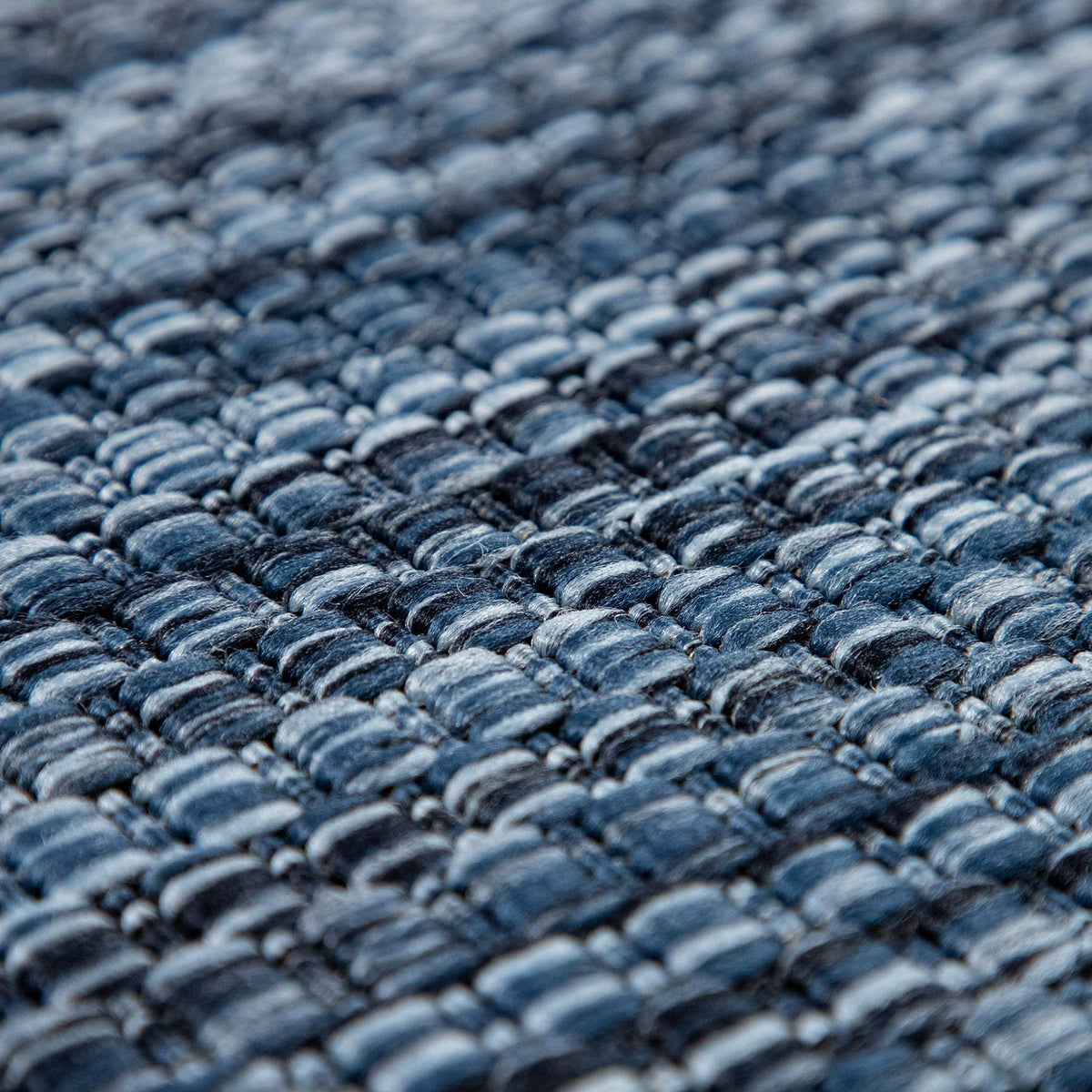 Solid Outdoor Rug For Patio Or Balcony Weatherproof In Mottled Blue, Size: 5'3' X 7'3'