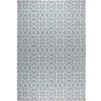 Nicole Miller New York Patio Country Danica Transitional Geometric Indoor/Outdoor Area Rug, Blue/Grey, 3'11'X5'2'