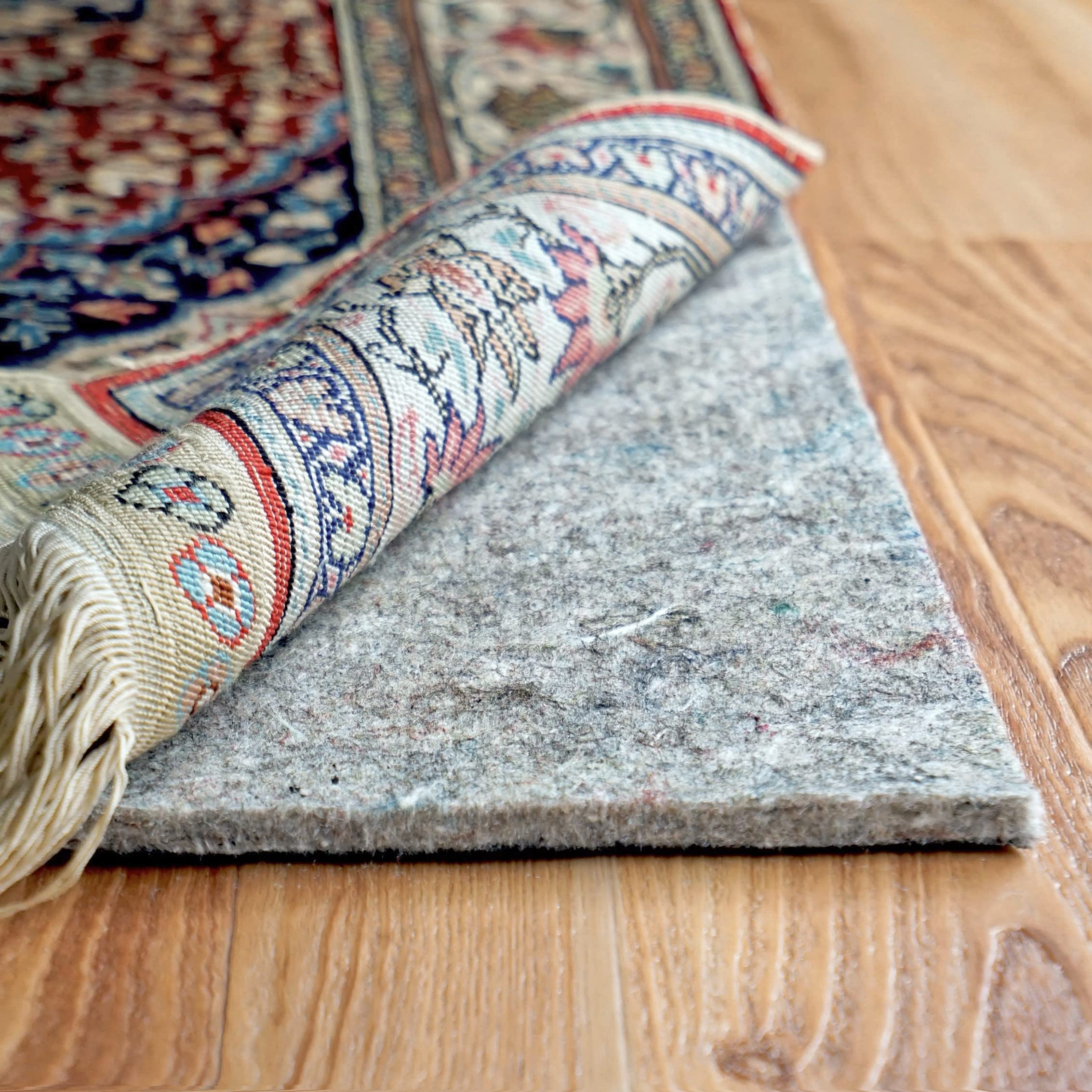 RUGPADUSA - Dual Surface - 11 Square - 1/4 Thick - Felt + Rubber - Non-Slip Backing Rug Pad - Safe for All Floors