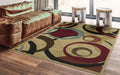 Ottomanson Jute Back Royal Collection Low Pile Rug, 5 ft 3 in x 7 ft, Beige
