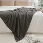 Bearberry Super Soft Fluffy Throw Blanket Lightweight Cozy Warm Bed Blankets For Couch Bed Sofa All Season (Dark Grey, 60   X80