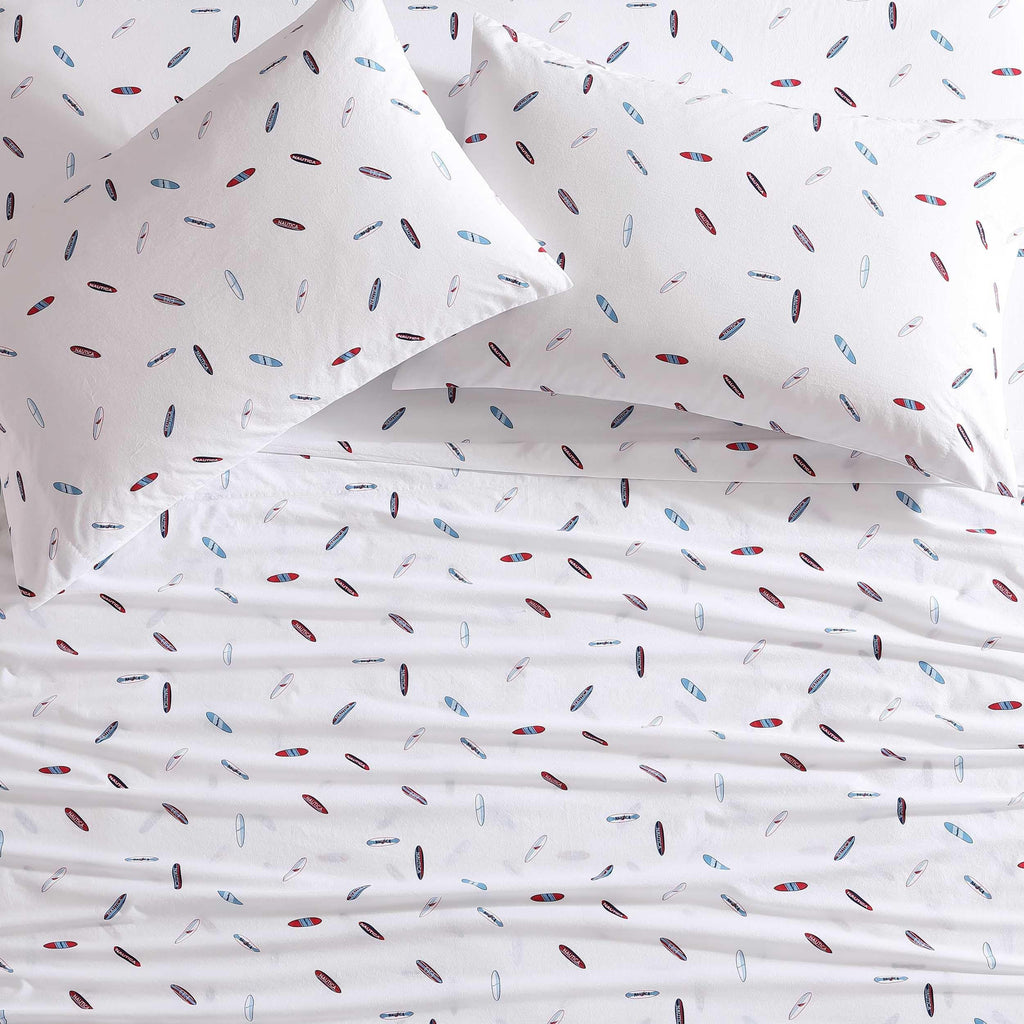 Nautica - Full Sheets, Cotton Percale Bedding Set, Casual Home Decor (High Surf Navy, Full)