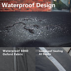 TOHONFOO Round Patio Table Cover, Heavy Duty Waterproof 600D Oxford, 36"DIA x 23"H, Black, with Umbrella Hole, Model PTC36R