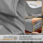 Abeero Home Queen Sheet Set - Luxury Hotel Bed Sheets - Soft Cooling Sheets With Elastic Corner Straps - Deep Pocket Microfiber