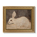 ARPEOTCY Vintage Gold Framed Wall Art, Easter White Rabbit Painting, 8x10 inch Small Canvas Picture Prints Artwork with Frame Ae