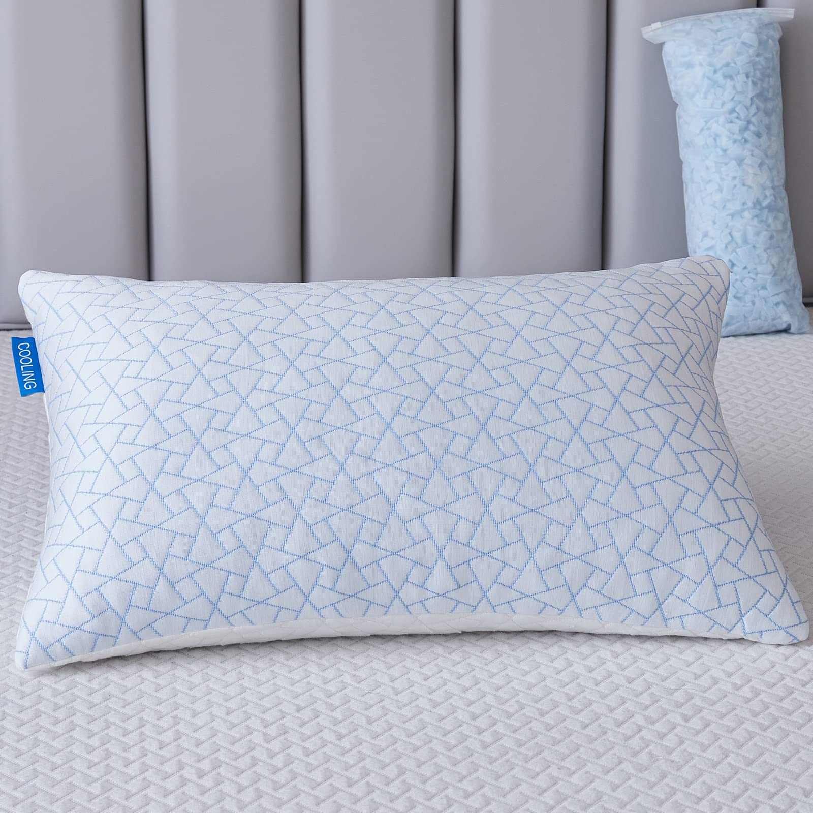 Flanhorest Pillows Queen Size - Memory Foam Pillow For Side And Back Sleeper - Adjustable Bed Pillows Queen For Neck And Shoulde