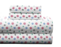 Pointehaven Flannel 170 Gsm Sheet Set,Queen Snow Flakes Multi
