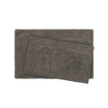 Laura Ashley Ruffle Cotton 2-Piece Bath Rug Set, Dark Gray