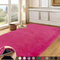 Mugorn 5x7 Rugs for Living Room, Large Fluffy Area Rugs for Bedroom, Soft Carpet Shag Kids Rug with 4 Non-Slip Rug Pads (Hot Pin