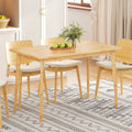 Hoobro Dining Table, Bamboo Dining Room Table For 46, 47.2inch Rectangle Kitchen Table, Easy To Assemble, For Dining Room, Living
