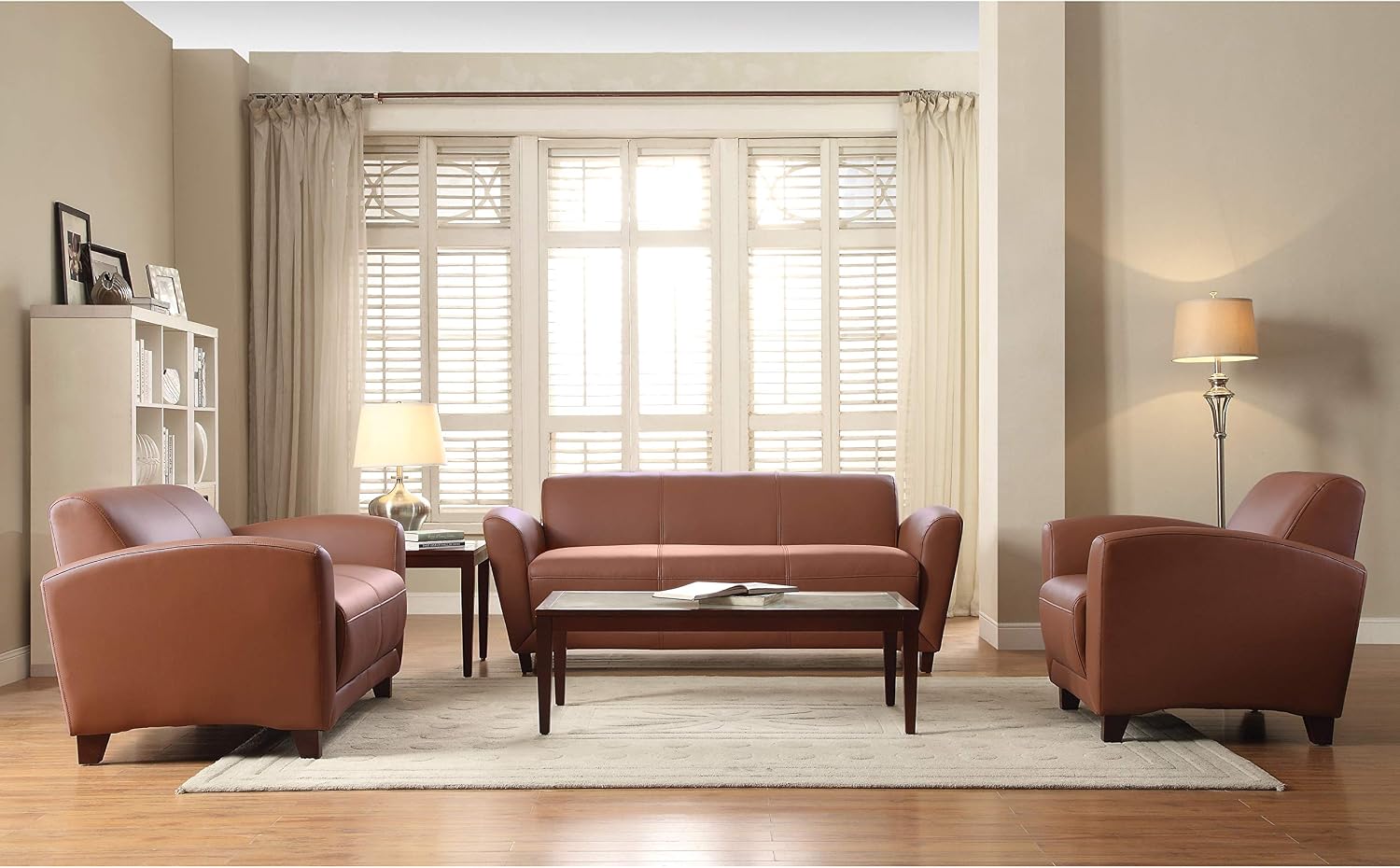Lorell Reception Seating Collection Sofa - 34.5 x 75 x 31.1 - 1 Each