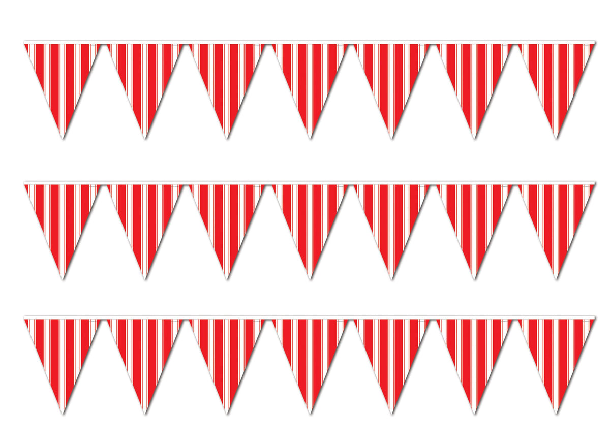 Beistle Striped Pennant Banner Pack of 3