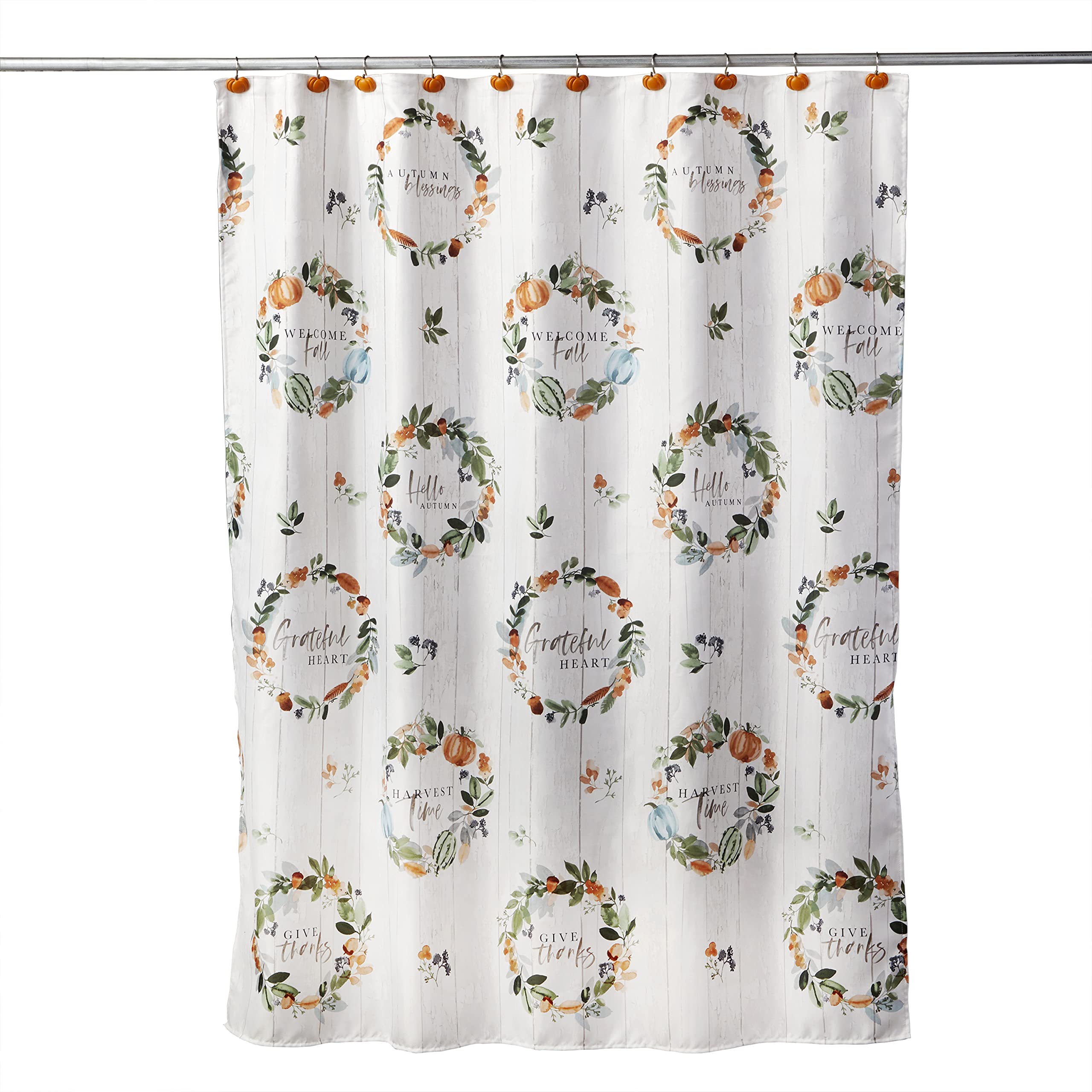 Skl Home Fall Nature'S Harvest Shower Curtain, Multicolored 70.00' X 72.00'