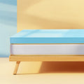 Subrtex 4 Inch Memory Foam Mattress Topper Mattress Pad Ventilated Gel Infused Bed Foam Topper For Pressure Relieving, Certipur-