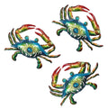 BVLFOOK Crab Wall Art Decor, Meta Coastal Ocean Decor Beach Themed Decoration for Bathroom Bedroom Fence Home Indoor Outdoor, Na