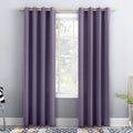 Sun Zero Barrow 2-Pack Energy Saving Grommet Curtain Panel Pair, 54' X 84, Lavender