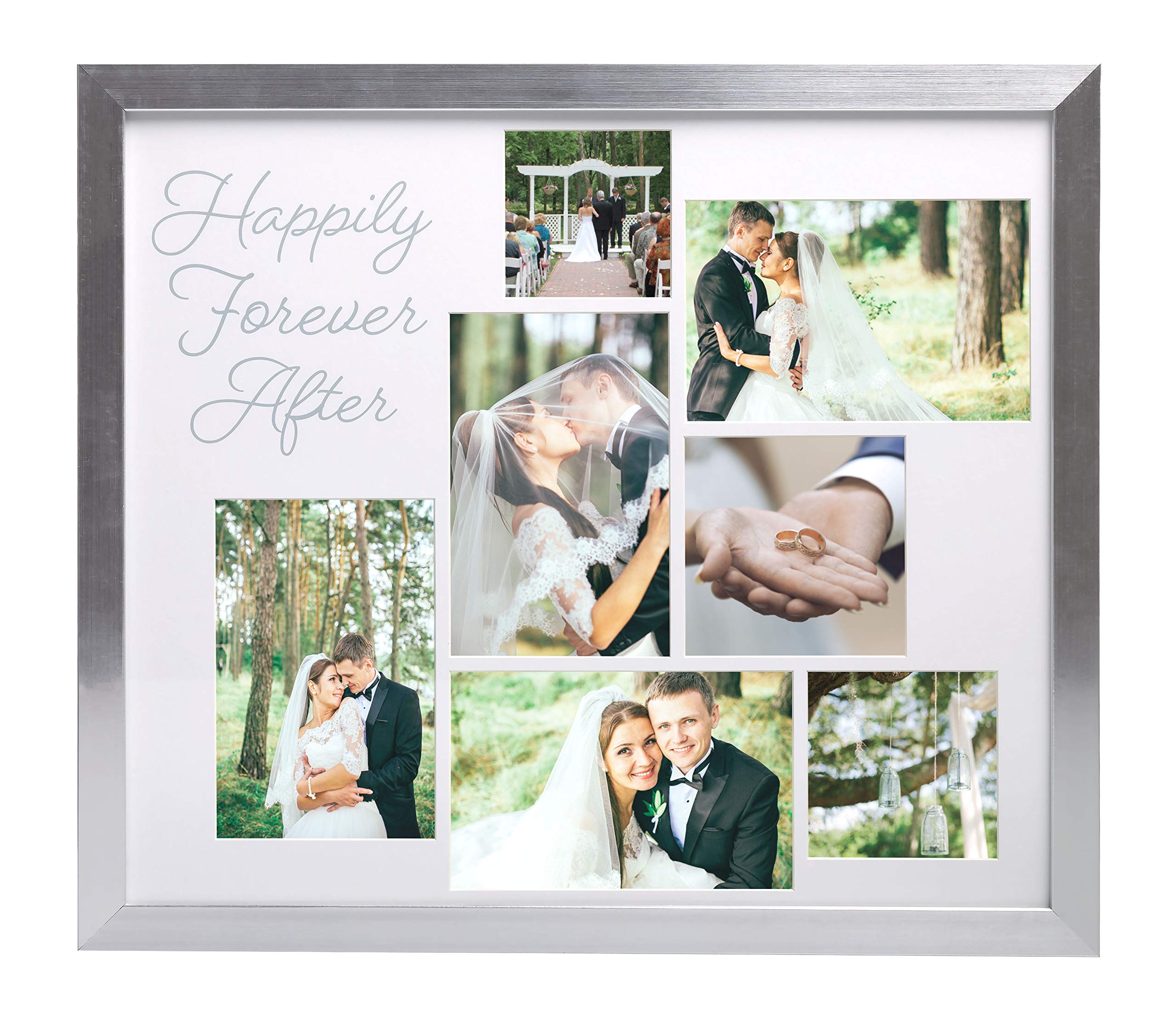 Kate & Milo Happily Forever After Collage Picture Wedding and Newlyweds, Bridal Shower Gift, Modern Wedding Keepsake Frame, Wedd