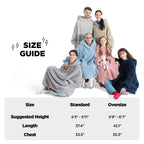 Bedsure Wearable Blanket Hoodie Gifts For Women - Cozy Sherpa Hoodie Blanket For Adult Men, Warm Hooded Blanket Sweatshirt, Dark