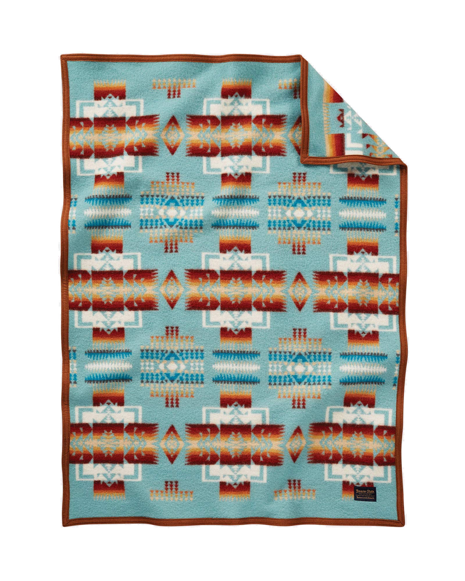 Pendleton Chief Joseph Crib Blanket, Aqua