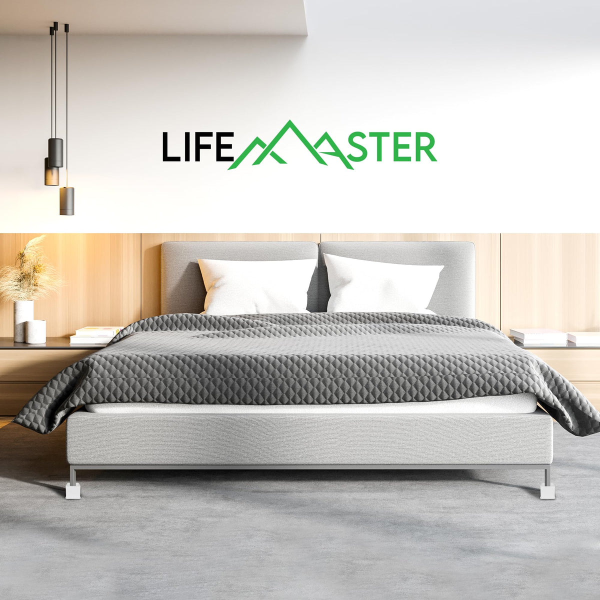 Lifemaster Furniture Riser Set - 4 Pieces Non-Slip Design Furniture Leg Riser Fits With Bed, Chair, Table, Sofa, Desk, And Couch