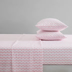 Betsey Johnson - King Bed Sheets, Soft & Lightweight Bedding, Fade & Wrinkle Resistant (Wonderland Stripe Pink, King)