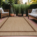 Luul Home Bordered Outdoor Rug 6X9 Washable Outside Carpet For Indoor Patio Porch Waterproof Easy Cleaning Non Shedding Area Rug