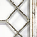 Homeroots 39.37inch X 1.18inch X 19.69inch Distressed White Window Panel Wall Decor