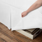 Spacemaker Extra-Long 21'' Drop Length Bed Skirt, California King, White