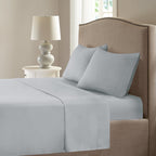 Comfort Spaces Coolmax Moisture Wicking Sheet Set Soft, Fade Resistant, All Elastic Deep Pocket Fits Up To 16' Mattress - Warm Weather Cooling Sheets For Night Sweats, Twin Xl, Grey, 3 Piece