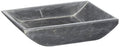 Creative Home Charcoal Marble Stone Boat Shaped Candle Holder, Medium, 6-1/4'' x 4-3/4''