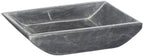 Creative Home Charcoal Marble Stone Boat Shaped Candle Holder, Medium, 6-1/4'' x 4-3/4''
