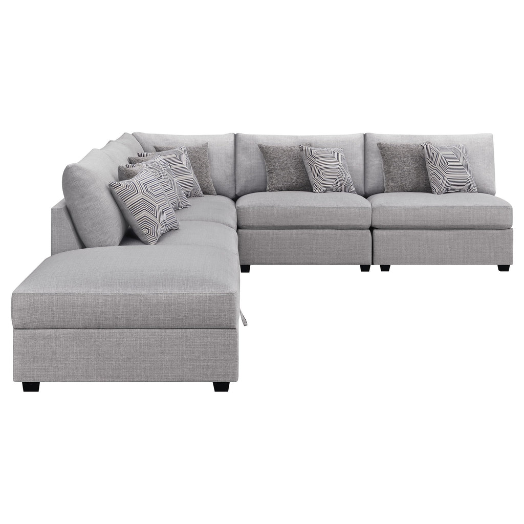 Coaster Cambria 6-Piece Sectional, Grey