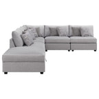 Coaster Cambria 6-Piece Sectional, Grey