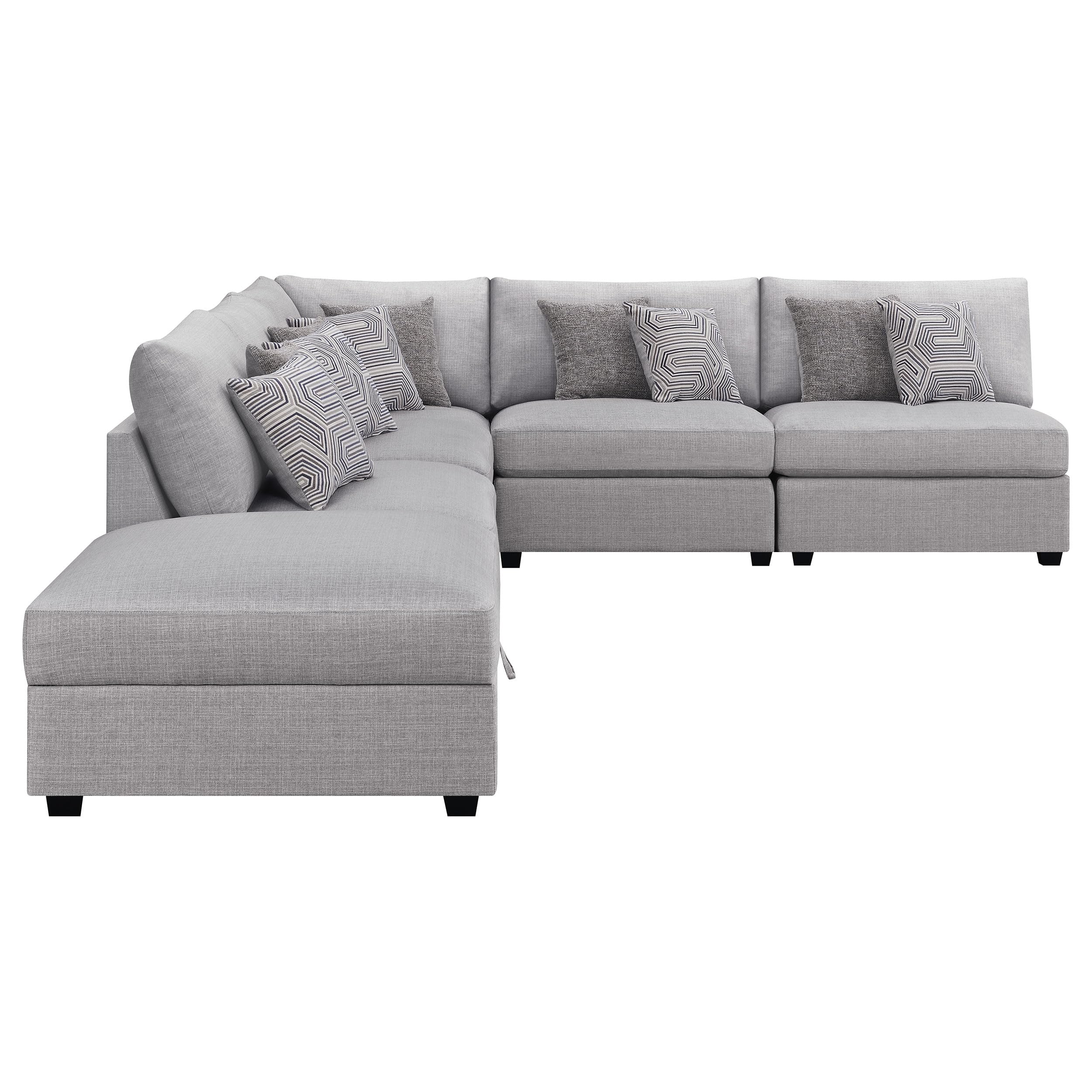 Coaster Cambria 6-Piece Sectional, Grey