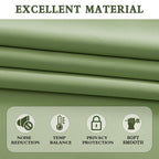 Donren 2 Panels Room Darkening Half Curtains For Small Windows - Cabinet Curtain Tiers For Kitchen With Rod Pocket (Sage Green,52 X 36 Inch Length)