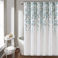 Lush Decor Weeping Flower Shower Curtain, 72' X 72', Blue & Gray
