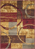 Unique Loom Barista Collection Area Rug - Kouillou (2' 2'' x 3' 1'' Rectangle, Multi/ Brown)