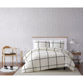 Truly Soft Kurt Windowpane Full/Queen 3-Piece Duvet Cover Set