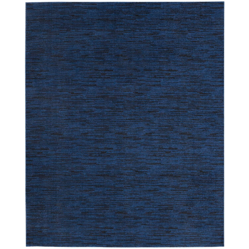 Nourison Essentials Indoor/Outdoor Midnight Blue 7' X 10' Area-Rug,Easy-Cleaning, Non Shedding, Bed Room, Living Room, Dining Room, Backyard, Deck, Patio (7X10)