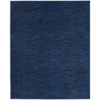 Nourison Essentials Indoor/Outdoor Midnight Blue 7' X 10' Area-Rug,Easy-Cleaning, Non Shedding, Bed Room, Living Room, Dining Room, Backyard, Deck, Patio (7X10)