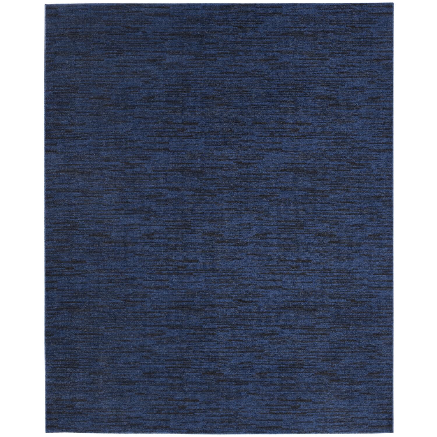 Nourison Essentials Indoor/Outdoor Midnight Blue 7' X 10' Area-Rug,Easy-Cleaning, Non Shedding, Bed Room, Living Room, Dining Room, Backyard, Deck, Patio (7X10)