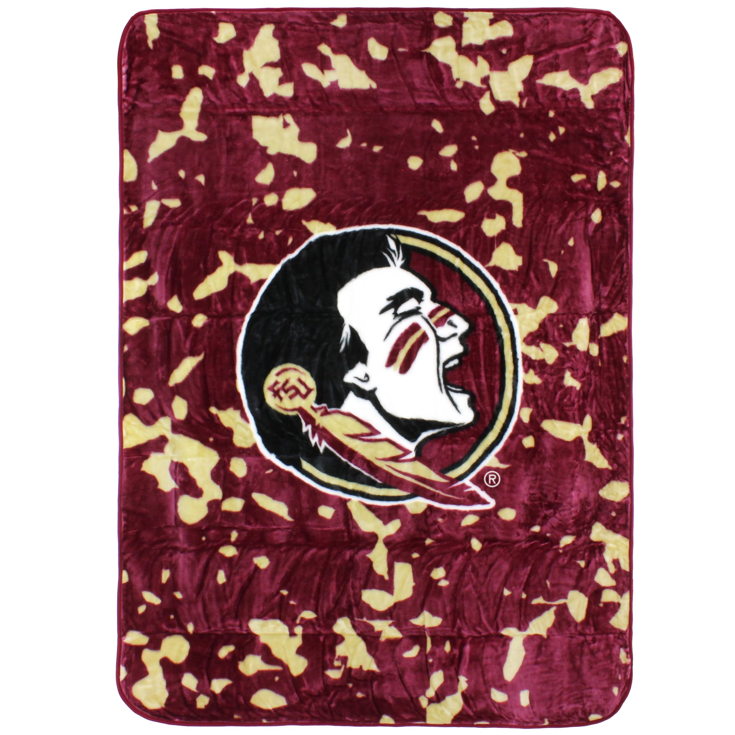 College Covers Everything Comfy Florida State Seminoles Soft And Warm Huge Raschel Throw Blanket, 86' X 63'