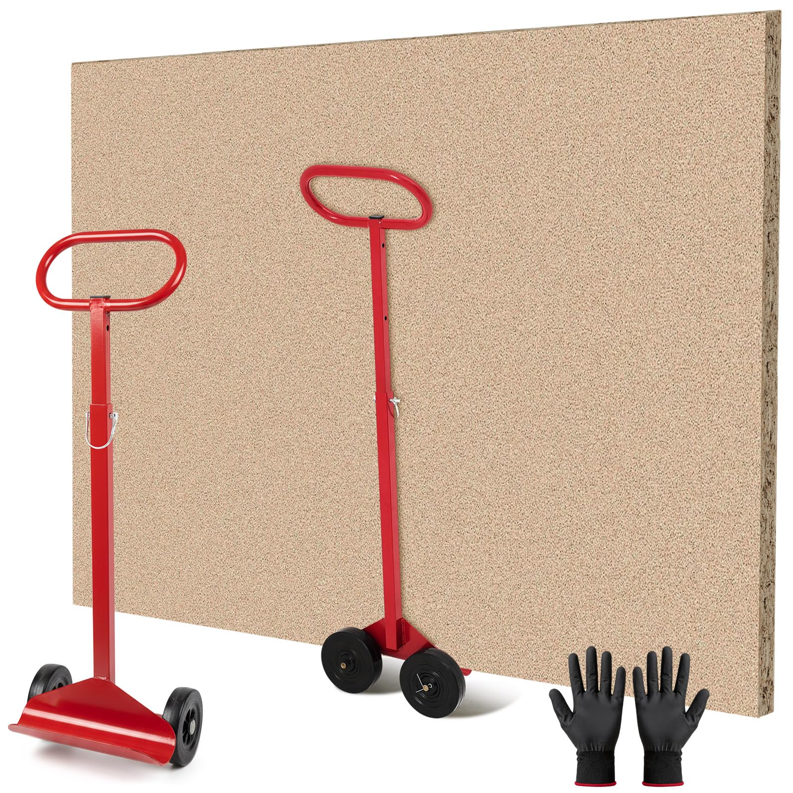 Adjustable Drywall Dolly Cart with Wheels - Portable Panel Moving Tool for Drywall, Lifting & Moving Panels - Easy Tool-Free Ass