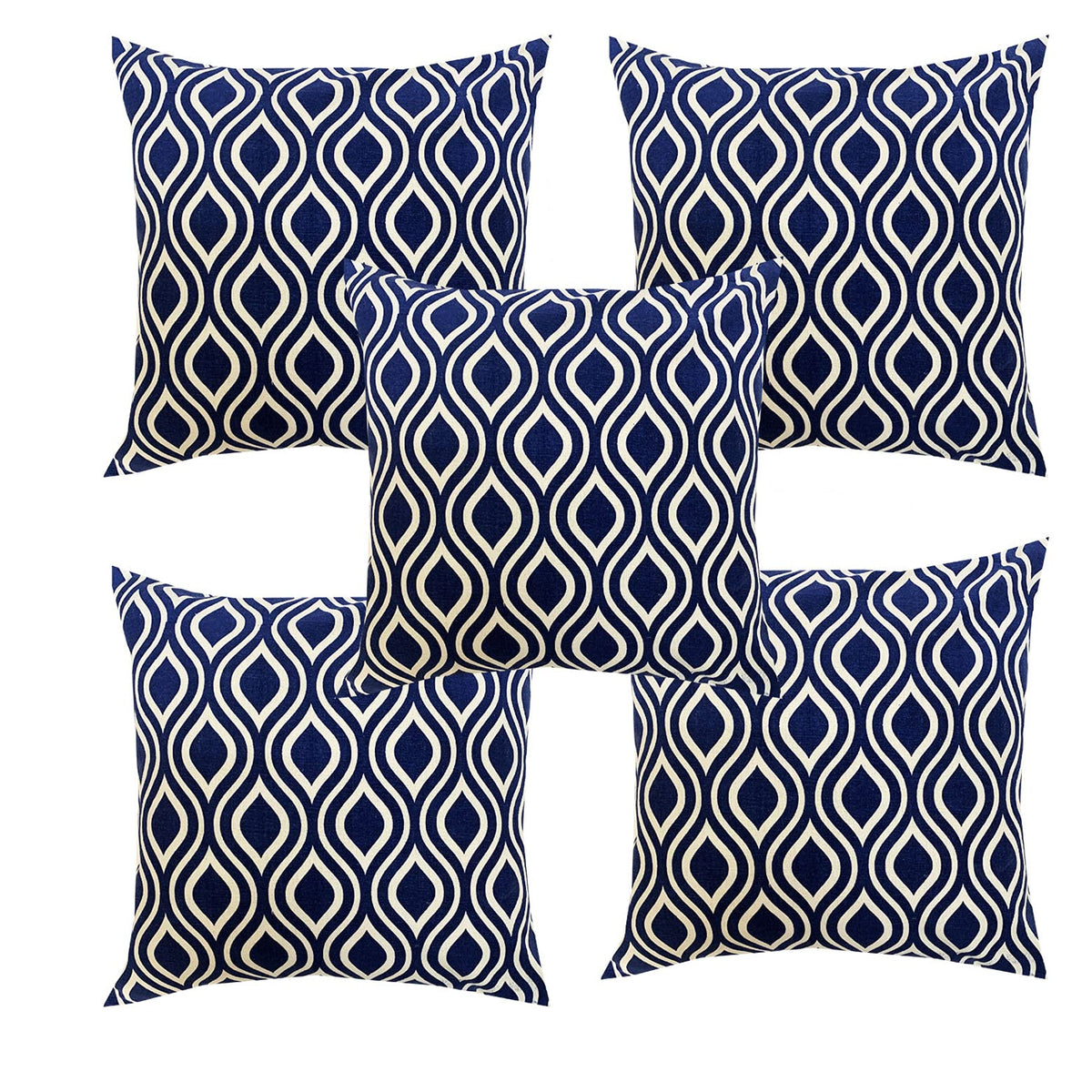 Pink Parrot Cotton Designer Decorative Throw Pillow Covers/Cushion Covers (16X16 Inches)  Set Of 5024