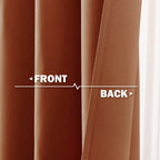 Nicetown Burnt Orange Valance Curtains For Dining Room, Farmhouse Style Kitchen Short Curtains For Windows, Small Gromemt Rustic