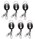 Retractable Badge Reel With Claw Clasp And Clip For Id Card Holders (6Pack)