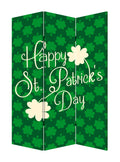 HomeRoots 3 Panel Reversible Irish Art Screen Room Divider