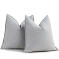 Zwjd Light Gray Pillow Covers 18X18 Set Of 2 Chenille Pillow Covers With Elegant Design Soft And Luxurious Decorative Throw Pill