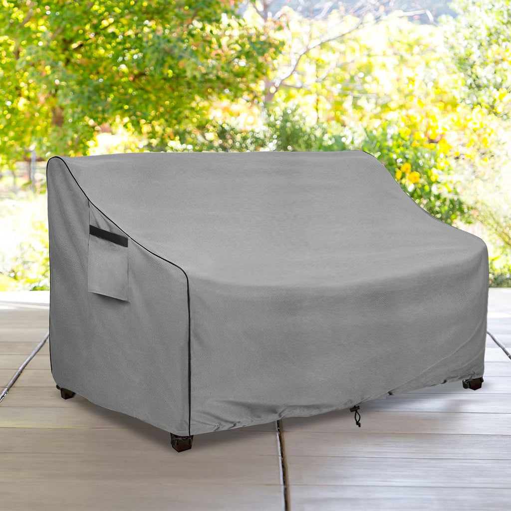 Okcool Heavy Duty Patio Sofa Cover, 100% Waterproof 2-Seater Outdoor Sofa Cover Fits Up To 58W X 32.5D X 31H Inches, Lawn Patio
